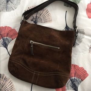 Coach suede hobo bag